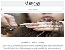 Tablet Screenshot of cheynestraining.com